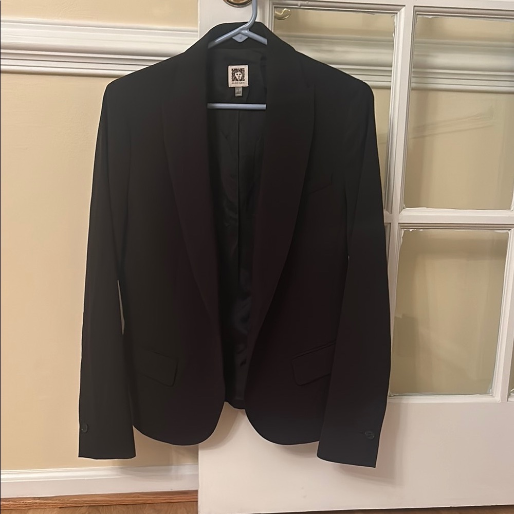 Anne Klein Black Notched Single Button Women’s Blazer Suit Jacket Women’s Size 6 - Picture 2 of 13